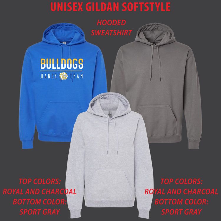 Bulldogs Dance Team Crewneck & Hooded Sweatshirts [ Gilan Softstyle Brand ]