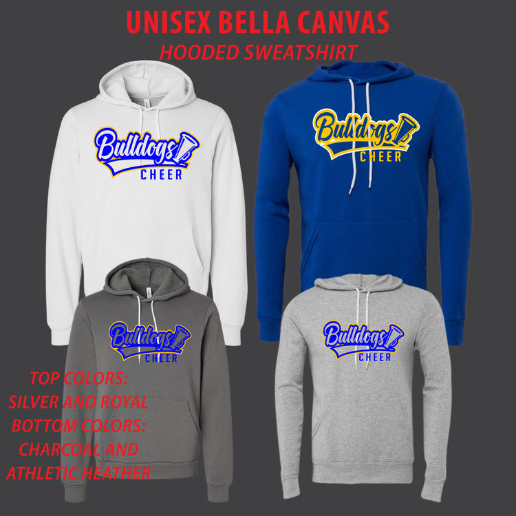 Bulldogs Cheer Crewneck & Hooded Sweatshirts [ Bella Canvas Brand ]