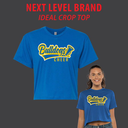 Bulldogs Cheer Ideal Crop Top [ Next Level Brand ]