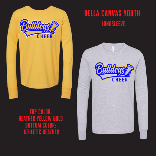 YOUTH Bulldogs Cheer Longsleeve [ Bella Canvas Brand ]