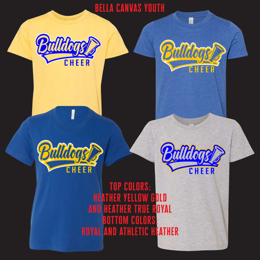 YOUTH Bulldogs Cheer T-Shirts [ Bella Canvas Brand ]